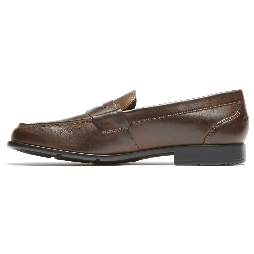 Rockport Mens Classic Penny - Loafers Dark Brown - OJR230985